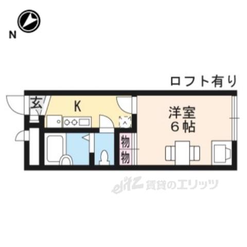レオパレススイート(1K/2階)の間取り写真