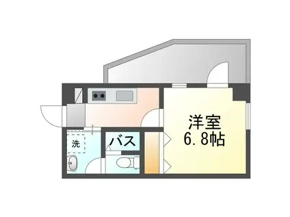 EASN TERRACE大里(1K/1階)の間取り写真