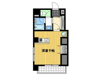 カメリア淵町(ワンルーム/4階)の間取り写真