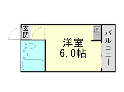 岡本ビラ(ワンルーム/2階)の間取り写真