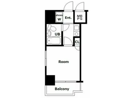 クリオ神奈川新町壱番館(1K/2階)の間取り写真