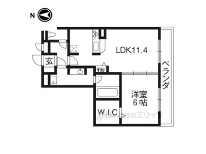 プレジール(1LDK/2階)の間取り写真