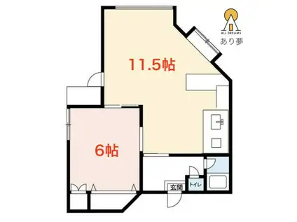 クレストヴューテラス(1LDK/1階)の間取り写真