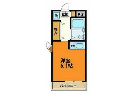 ラポルト日吉(1K/1階)の間取り写真