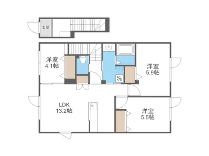 BELLMINET(3LDK/2階)の間取り写真