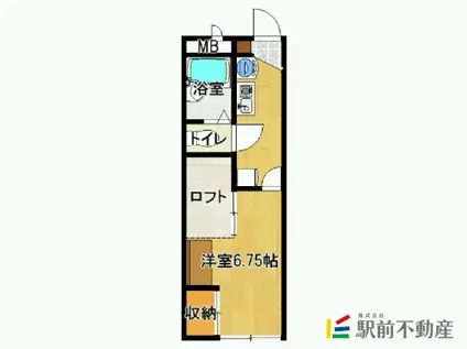 レオパレス田代(1K/2階)の間取り写真