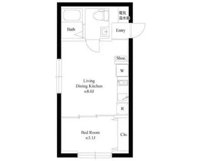グラウンデュークス西大島(1LDK/3階)の間取り写真