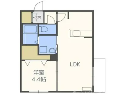 GLACIER澄川(1LDK/2階)の間取り写真