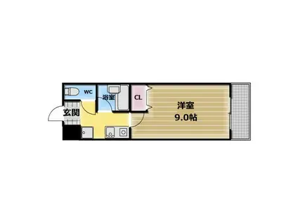 カトレアハイツ(1K/1階)の間取り写真