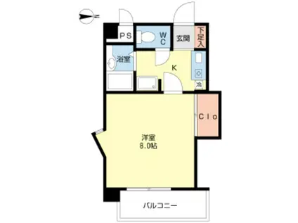 ロイヤル楠元(1K/5階)の間取り写真