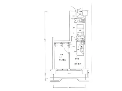 ライオンズマンション弘前公園(1DK/2階)の間取り写真