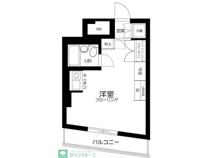 ライオンズマンシヨン白山駅前(ワンルーム/8階)の間取り写真