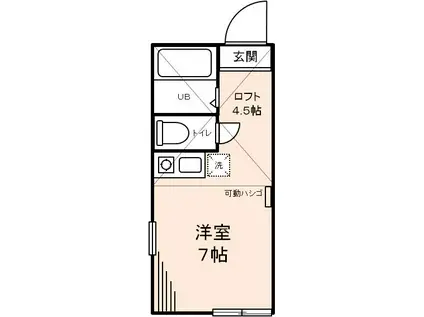 東白楽ラ・フロリディータ(ワンルーム/1階)の間取り写真