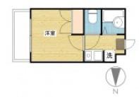 FOR RENT M1(1K/1階)の間取り写真