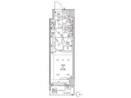 クレイシア板橋本町(1K/8階)の間取り写真