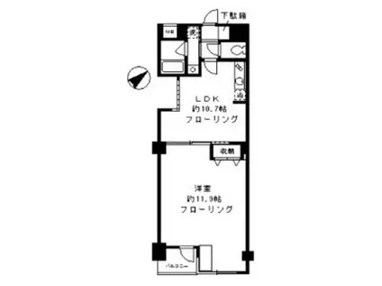 リ・モード南青山(1LDK/1階)の間取り写真