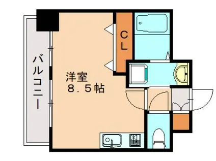 イーストガーデン九産大前(ワンルーム/5階)の間取り写真