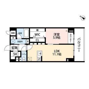 グランフォルテ田川(1LDK/3階)の間取り写真