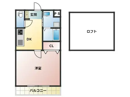 ＪＲ紀勢本線 海南駅 徒歩13分 2階建 築23年(1K/1階)の間取り写真