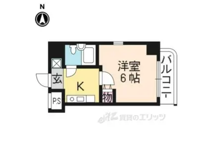 四条大宮シャトー朝日(1K/4階)の間取り写真