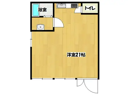 ビレッヂKR-5(1K/1階)の間取り写真