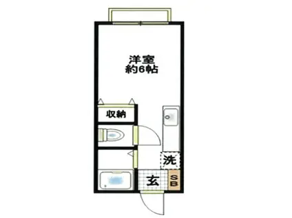 フレンドシップ東久留米(ワンルーム/2階)の間取り写真