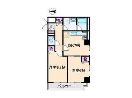 藤和シティコープ飛鳥山公園(2DK/8階)の間取り写真