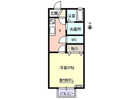 アストン コラージュ(1K/1階)の間取り写真