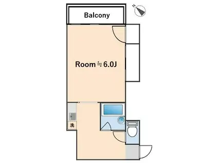 目黒コーポピアネーズ(1K/4階)の間取り写真