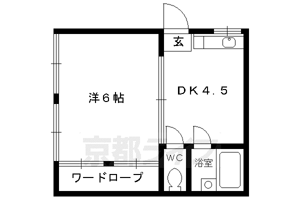 竹中ビルII(1DK/3階)の間取り写真