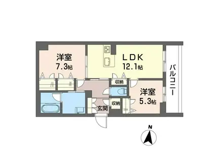 リヴェック豊四季I(2LDK/1階)の間取り写真