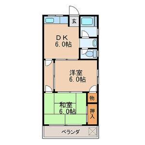 早瀬ビル(2DK/5階)の間取り写真