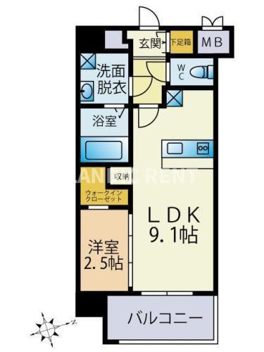 T・T城西(1LDK/1階)の間取り写真
