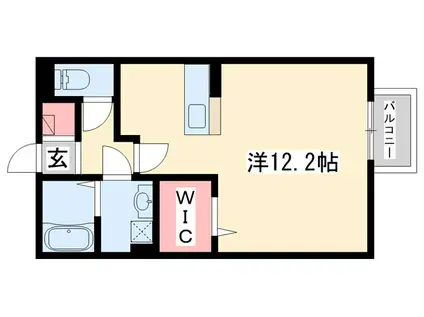 ベルクール大塚(ワンルーム/1階)の間取り写真