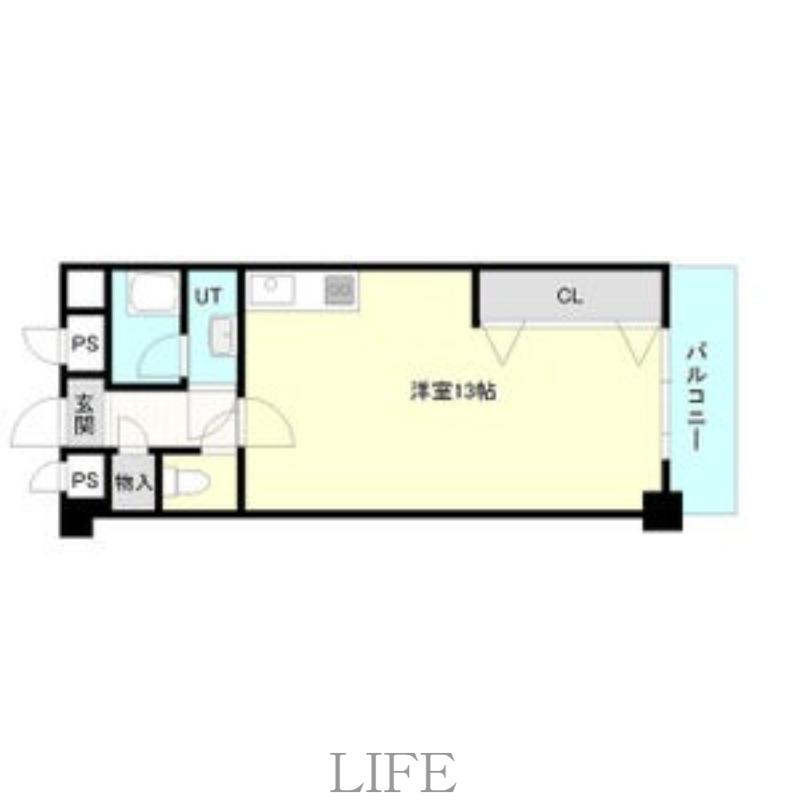 平岸パールハイム(ワンルーム/2階)の間取り写真