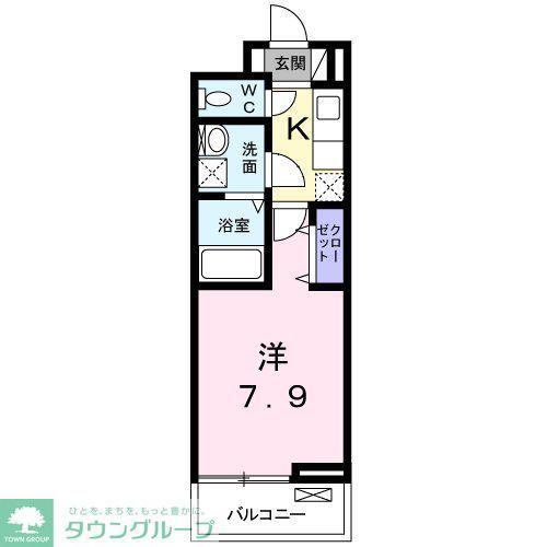 サンリットウエストJ(1K/3階)の間取り写真