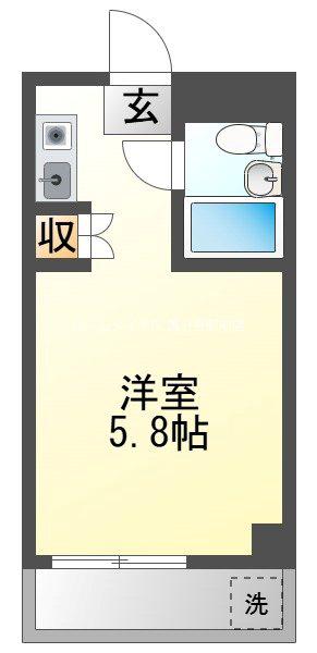 エステート一橋II(1K/3階)の間取り写真