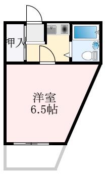 ウエムラグレース白鷺(1K/1階)の間取り写真