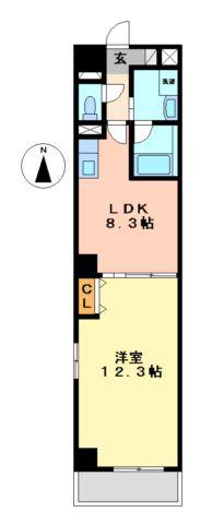 BSレジデンス栄(1LDK/3階)の間取り写真