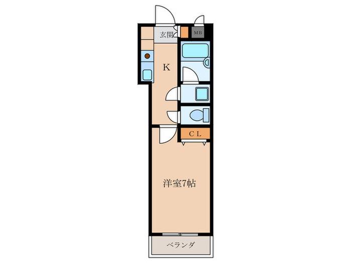 ツカプラッツ(1K/2階)の間取り写真