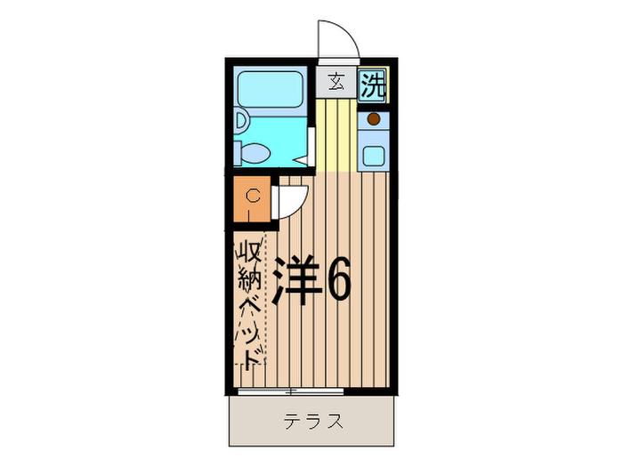 マウンテンハイツA(ワンルーム/1階)の間取り写真