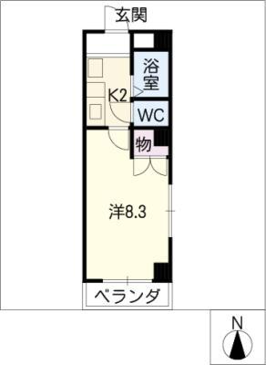 アベニュー諏訪(1K/5階)の間取り写真