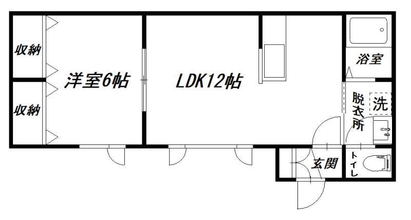 アーバンヒルズ(1LDK/1階)の間取り写真