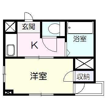 アリビオ中村西(1K/3階)の間取り写真