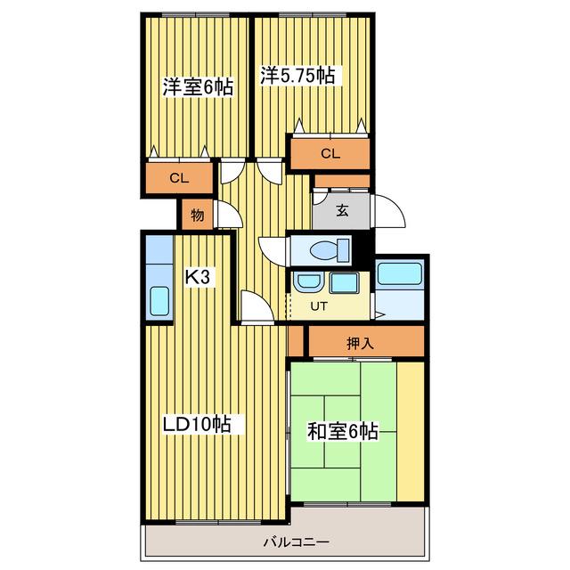 いちい278(3LDK/1階)の間取り写真
