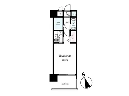 エステート・モア・天神スタジオ(1K/15階)の間取り写真