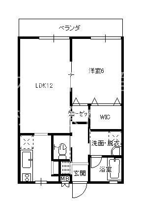 サンフォレスト(1LDK/1階)の間取り写真