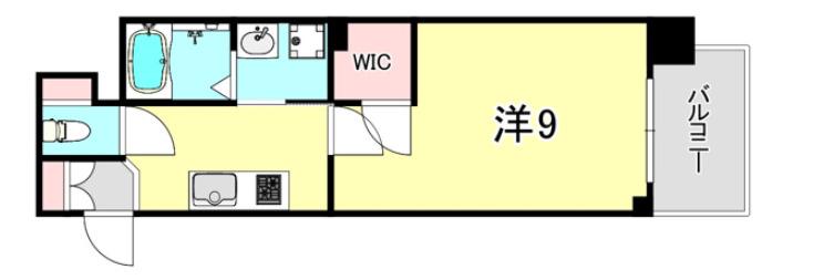 プレサンス堺筋本町駅前(1DK/15階)の間取り写真
