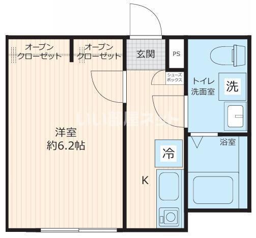 サルパーレ鴻巣本町(1K/3階)の間取り写真