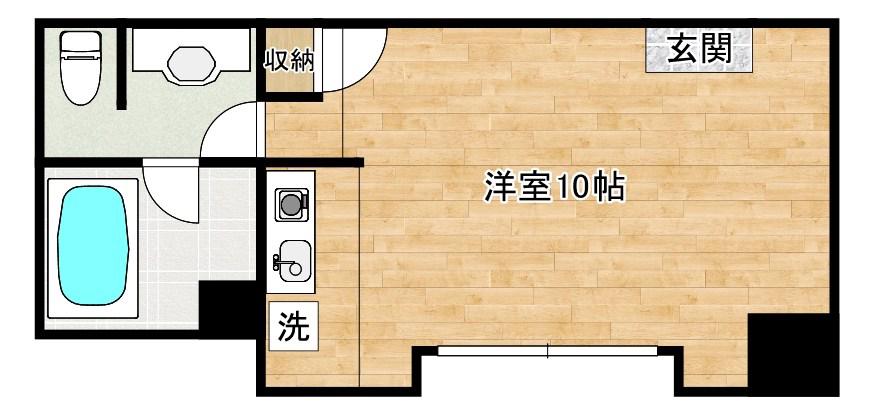 ベルガ片野(ワンルーム/2階)の間取り写真